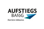 Aufstiegs-BAföG Logo Logo Aufstiegs-BAföG mit dem Slogan 'Karriere inklusive.'